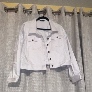NWOT White Denim Jean Jacket